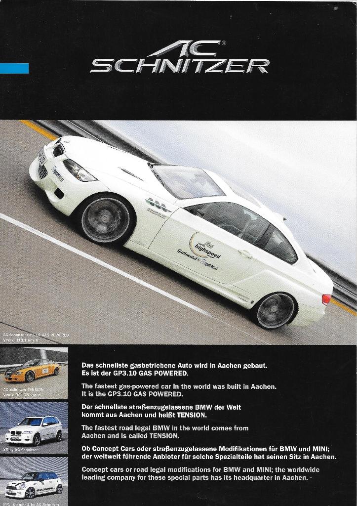 BMW AC SCHNITZER,  2008, Enlèvement ou Envoi, Comme neuf, BMW