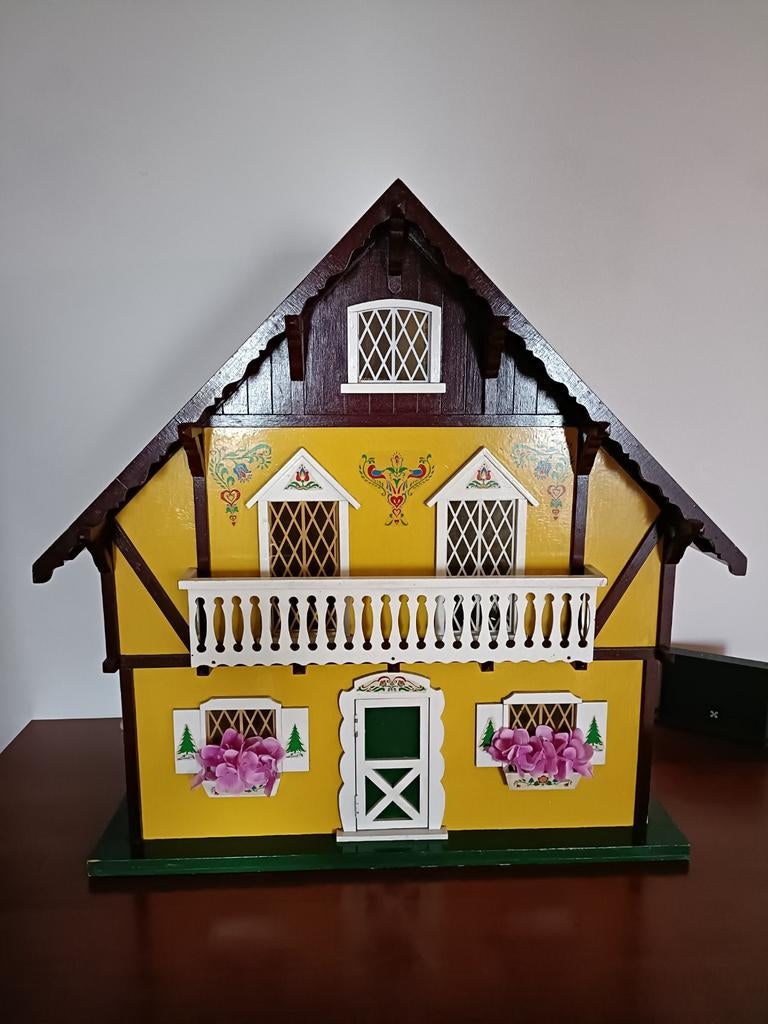 Prachtig vintage houten poppenhuis, Verzamelen, Ophalen, Poppenhuis