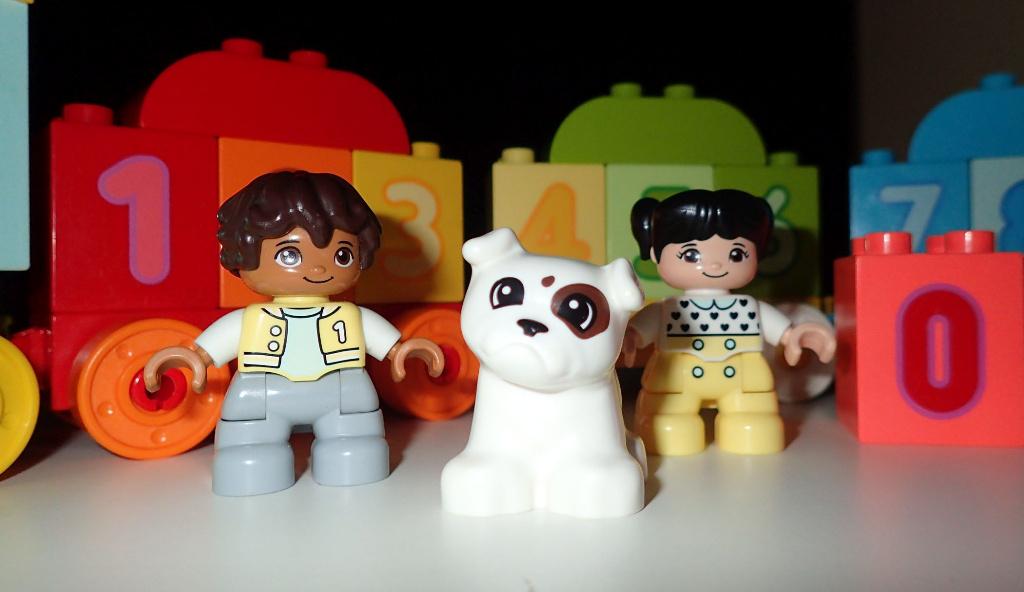 Duplo getallentrein met bulldog 10954, Ophalen of Verzenden, Zo goed als nieuw, Duplo, Complete set