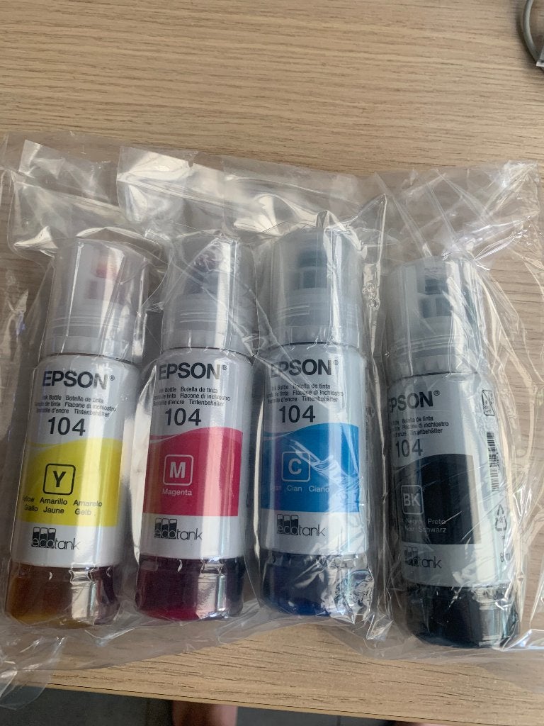 4 kleurenECO Inkt 104 voor Epson, Ophalen of Verzenden, Nieuw, Toner, Epson