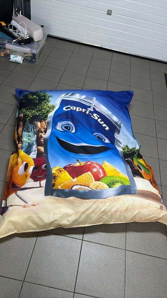 Mooie grote zitzak capri-sun, Ophalen, Zo goed als nieuw, Zitzak