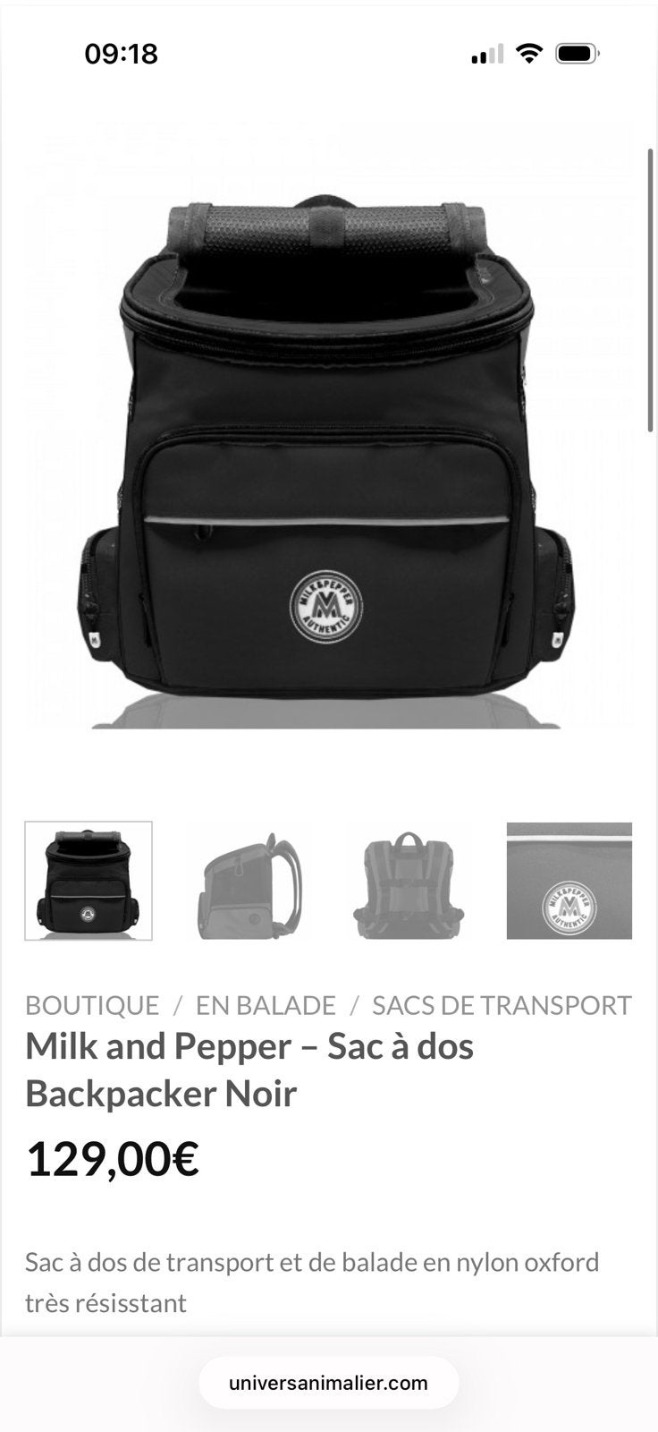 Hondenrugzak, Animaux & Accessoires, Enlèvement, Comme neuf