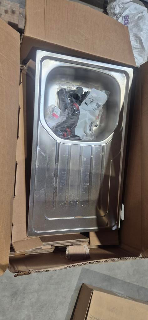 Franke inox spoelbak 86x50 cm met afdruipvlak – NIEUW, Enlèvement