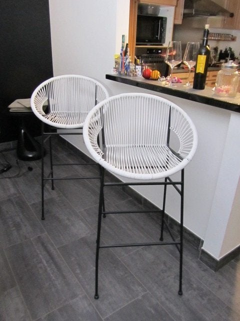 Silla Acapulco Luna barkruk, wit, zithoogte 75cm, Huis en Inrichting, Barkrukken, Ophalen, Zo goed als nieuw