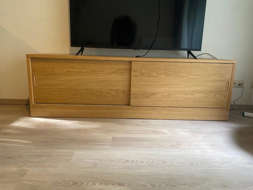 IKEA TONSTAD tv-meubel - eikenkleur - €150, Ophalen, 150 tot 200 cm, Zo goed als nieuw, Minder dan 100 cm