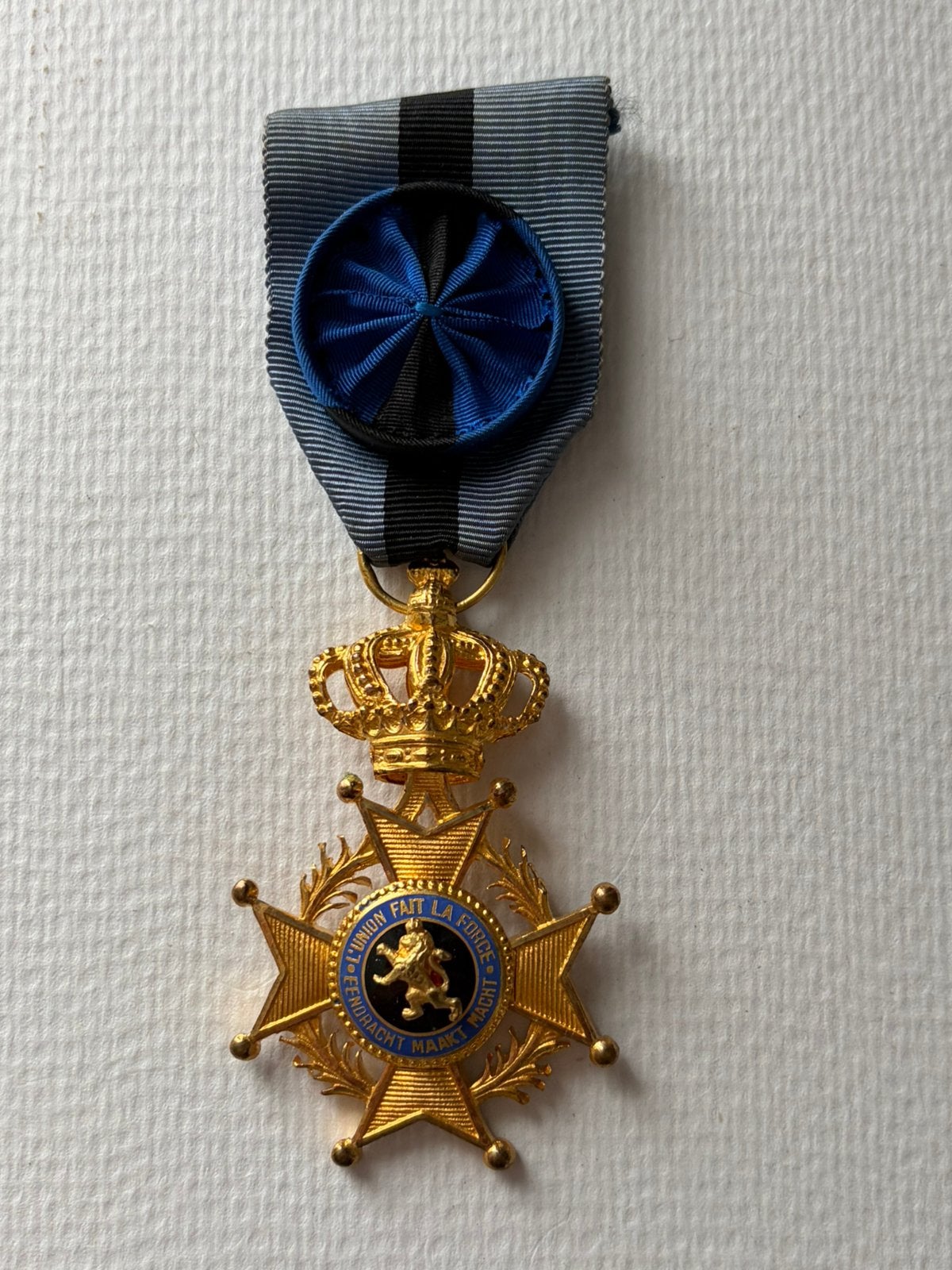 Officier in de Leopold II Orde, Ophalen of Verzenden, Landmacht, Lintje, Medaille of Wings