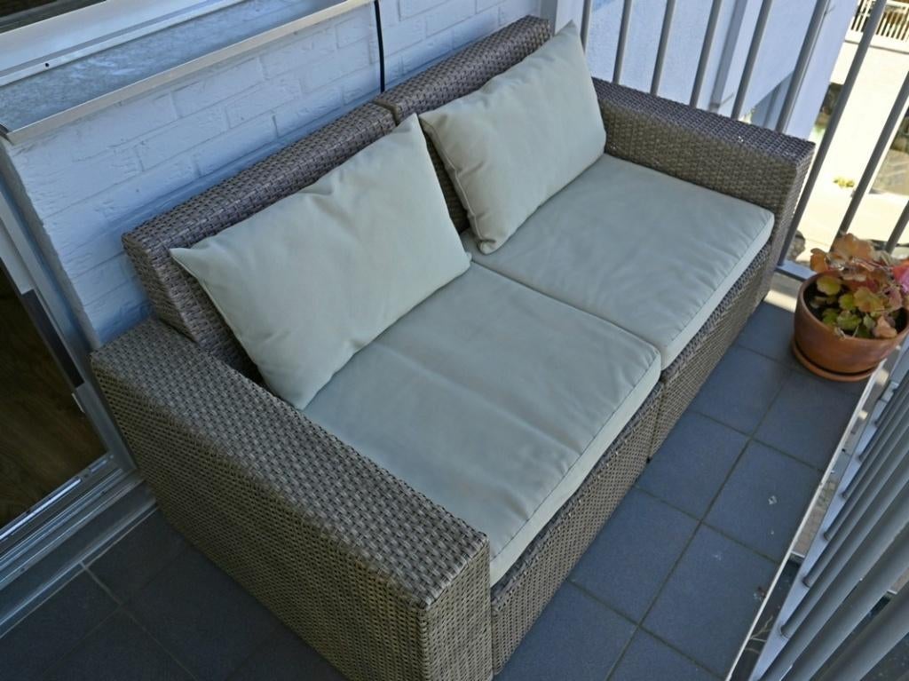 Loungezetel, Tuin en Terras, Gebruikt, Rotan, Loungeset, Bank
