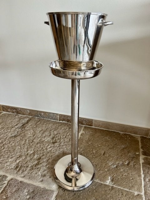 Champagne ijsemmer op voet Zilver Verzilverd (koopje), Verzamelen, Ophalen, Zo goed als nieuw, Overige typen