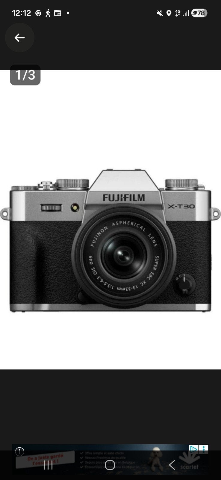 Fujifilm X30 1x utilisé, TV, Hi-fi & Vidéo, Enlèvement ou Envoi, Comme neuf, Compact, Fuji