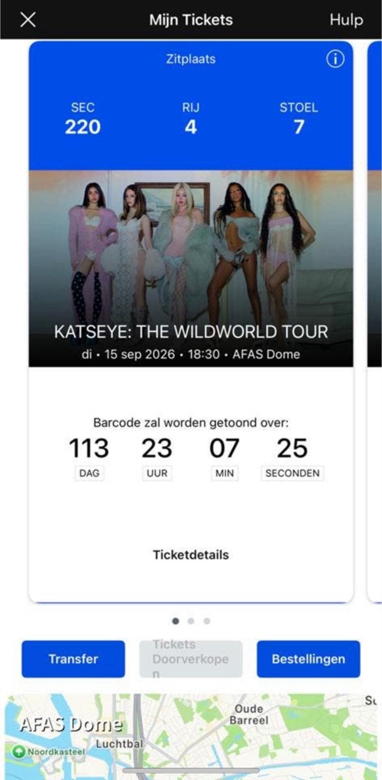3 zitplaatsen katseye, Tickets en Kaartjes, Drie personen of meer, September