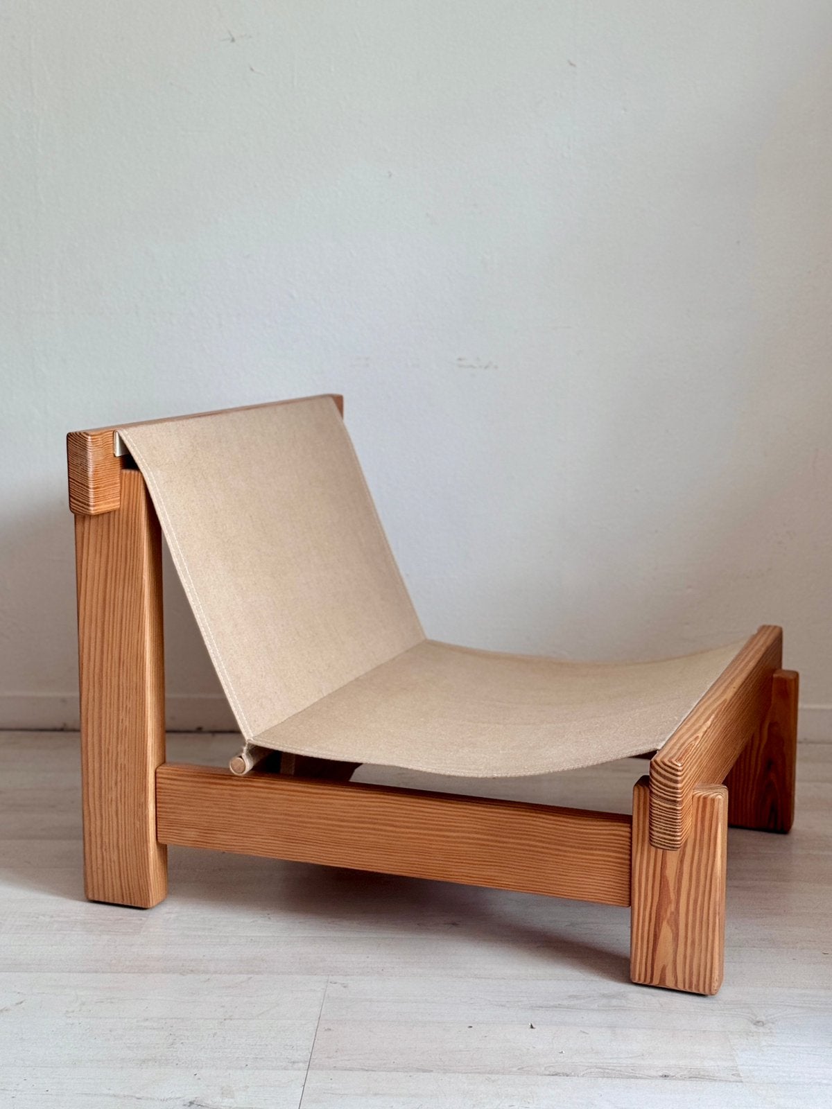 Fauteuils à bandoulière vintage brutalistes 1970, 75 à 100 cm, Vintage brutalist, Enlèvement ou Envoi, Comme neuf