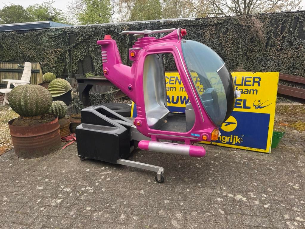 Roze helikopter kiddyride, Ophalen, Gebruikt