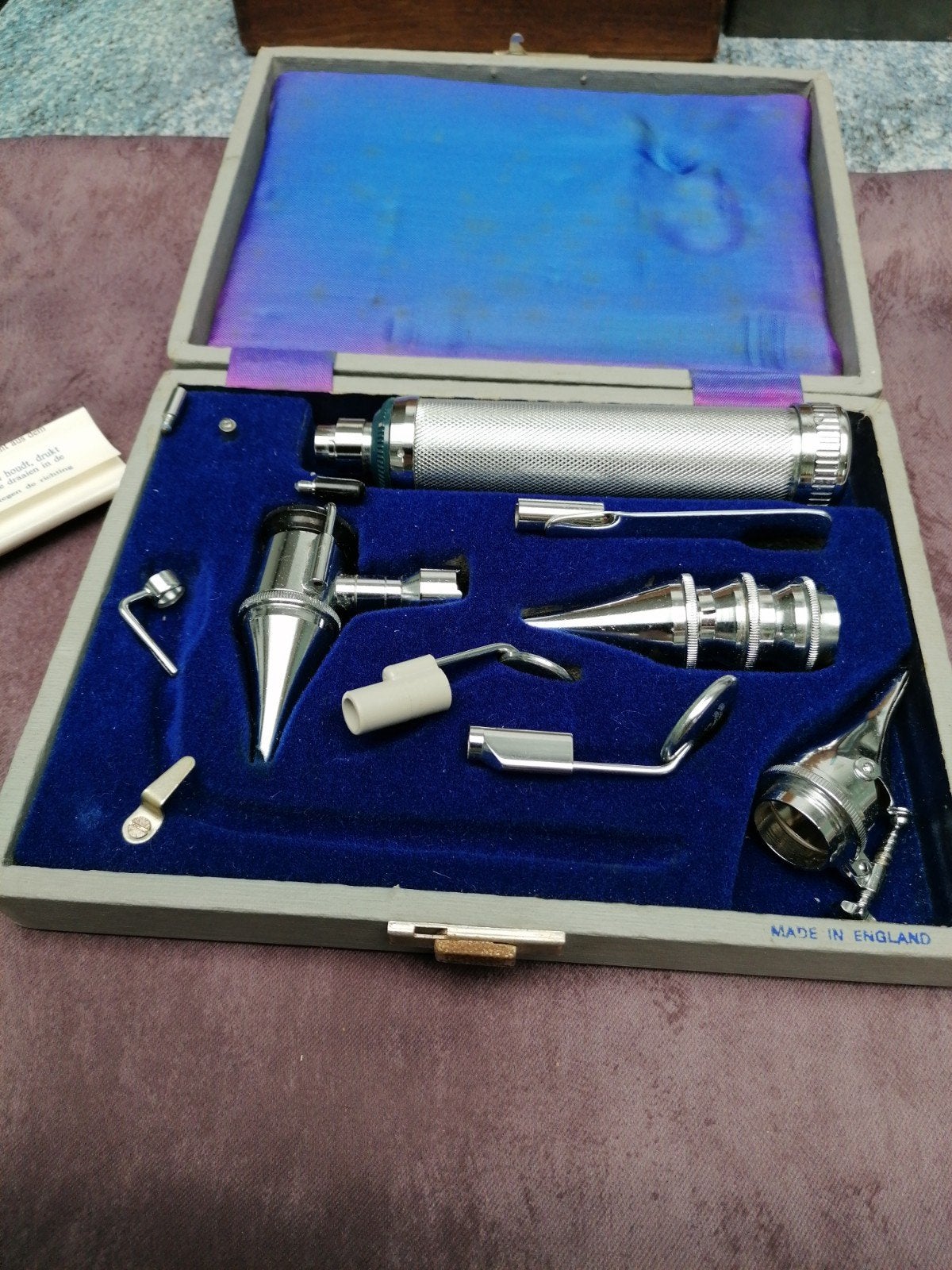 NKO Diagnostische set Gowlands England Neus keel en oor, Antiquités & Art, Enlèvement ou Envoi