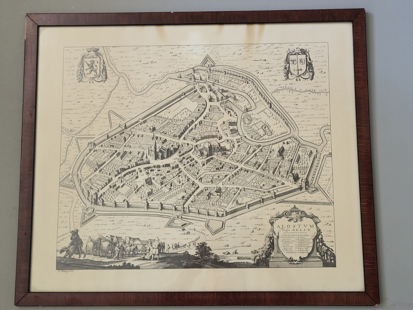 Aalst zeer oude kaart, Boeken, Atlassen en Landkaarten, Ophalen