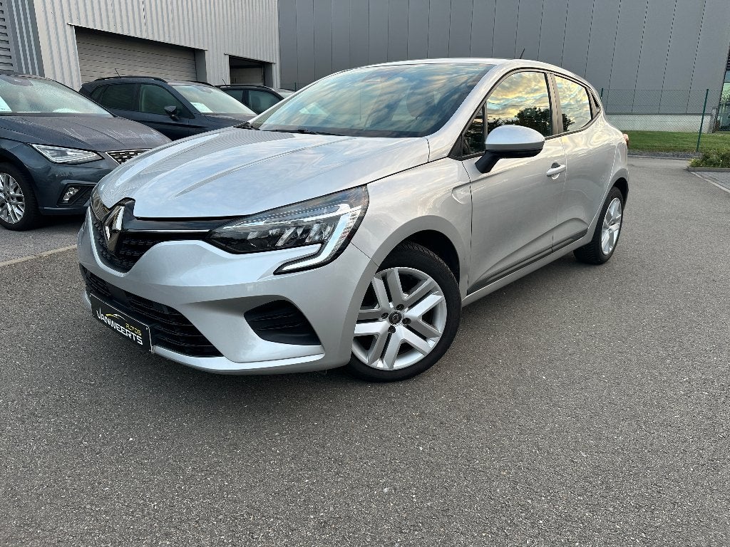 Renault Clio, benzine, 91 pk, 39.000 km!  CARPLAY-ANDROID, Argent ou Gris, Achat, Euro 6, Entreprise