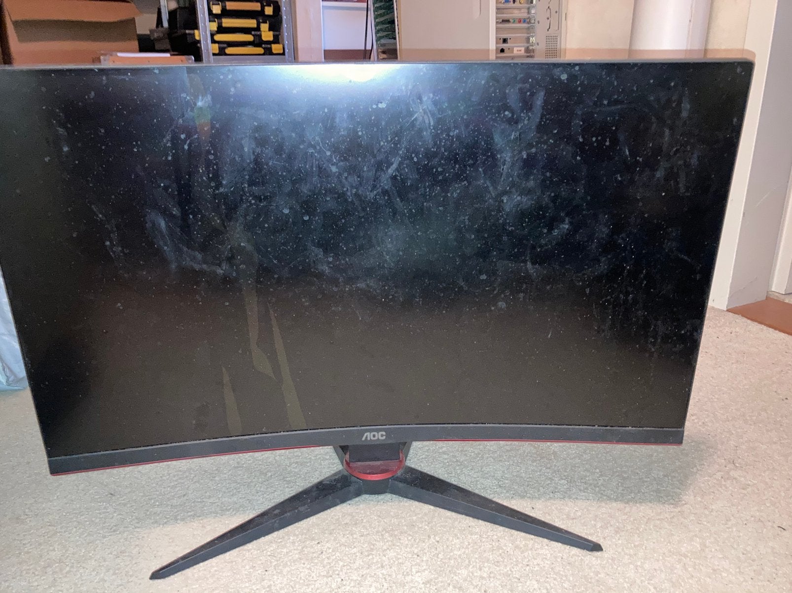 AOC monitor met kapot scherm voor onderdelen, Computers en Software, Monitoren, Ophalen of Verzenden, Niet werkend