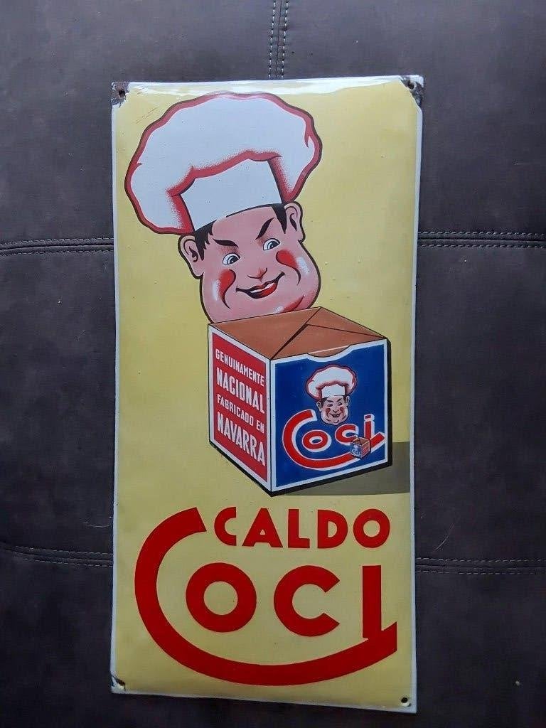 Emaille Reclameborden Bord 5x van Caldo Coci, Antiek en Kunst, Ophalen of Verzenden