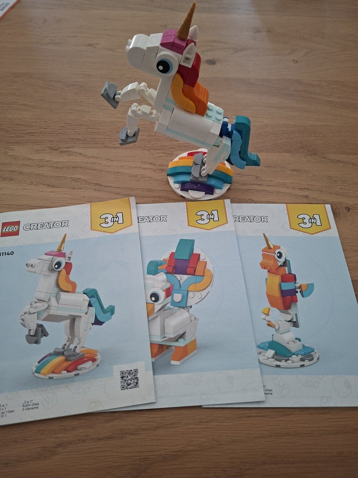 lego 31140 3in1 unicorn, Lego, Inclusief instructies, Ophalen of Verzenden, Zo goed als nieuw