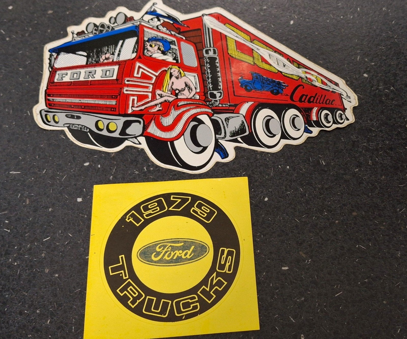 Lot stickers Ford trucks pin up, Verzamelen, Ophalen of Verzenden, Zo goed als nieuw, Auto of Motor