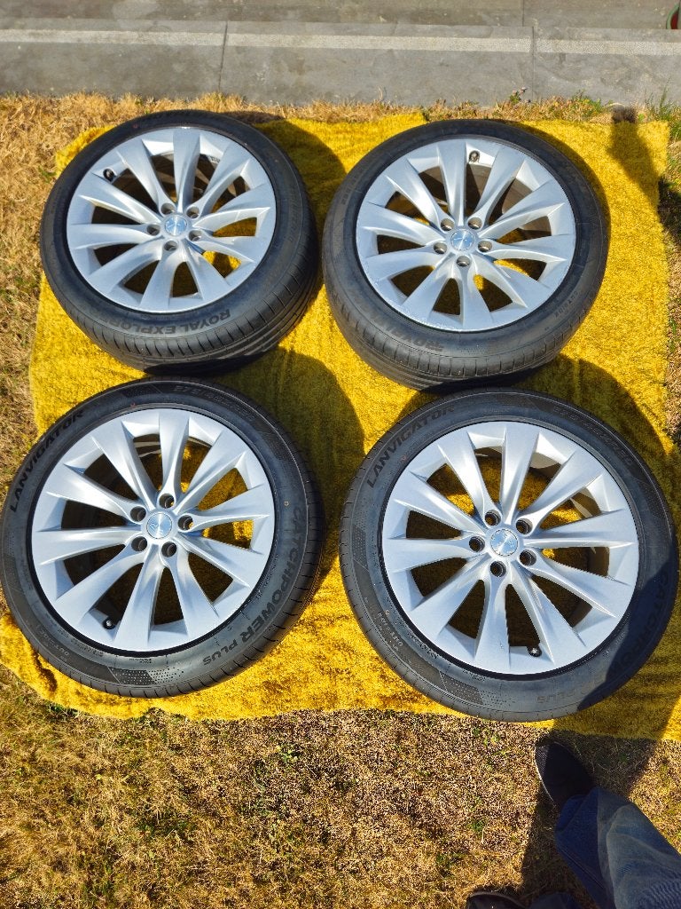 Tesla velgen + Zomerbanden  *PRIJS BESPREEKBAAR*, Auto-onderdelen, Banden en Velgen, Ophalen, Velg(en), 20 inch, Zomerbanden