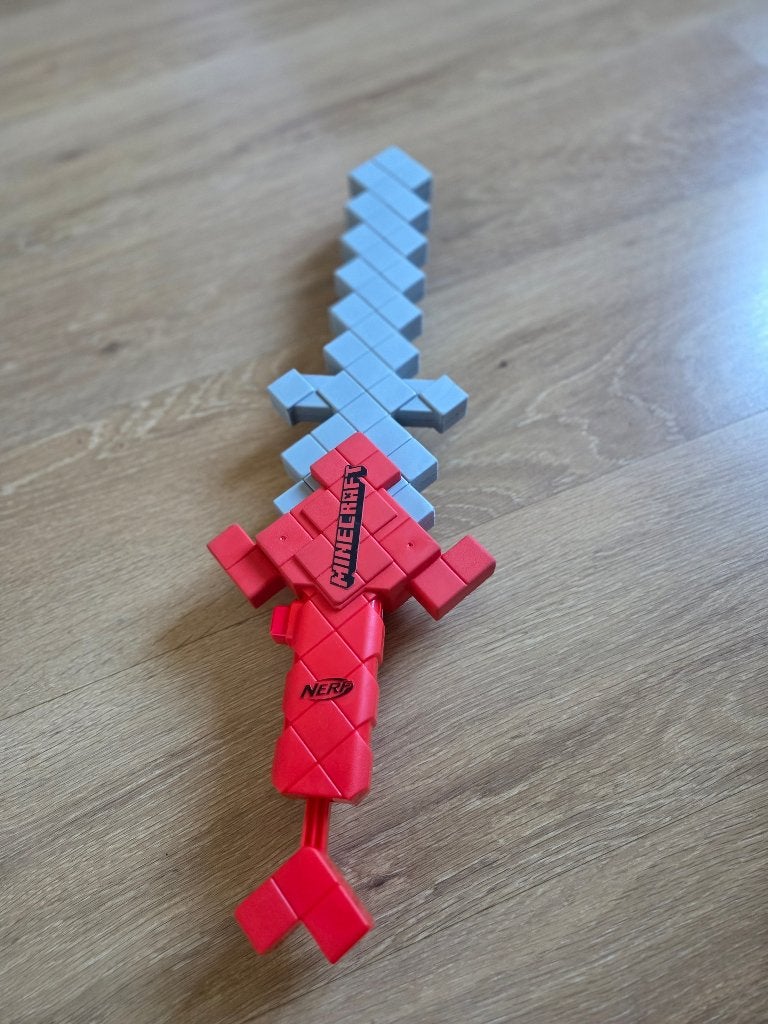 minecraft nerf zwaard lucht schiet pijl, Kinderen en Baby's, Ophalen of Verzenden, Gebruikt