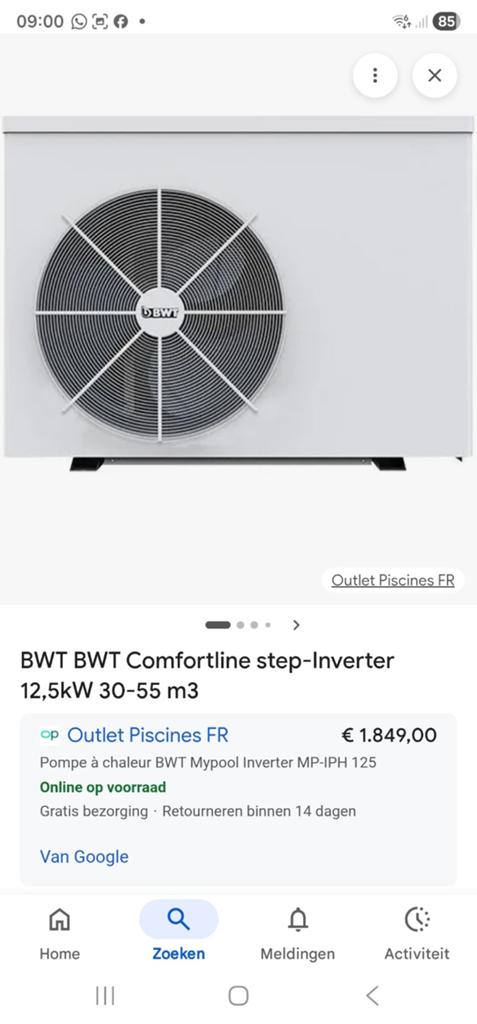 Zwembad warmtepomp 12.5kw inverter, Tuin en Terras, Zwembad-toebehoren, Ophalen