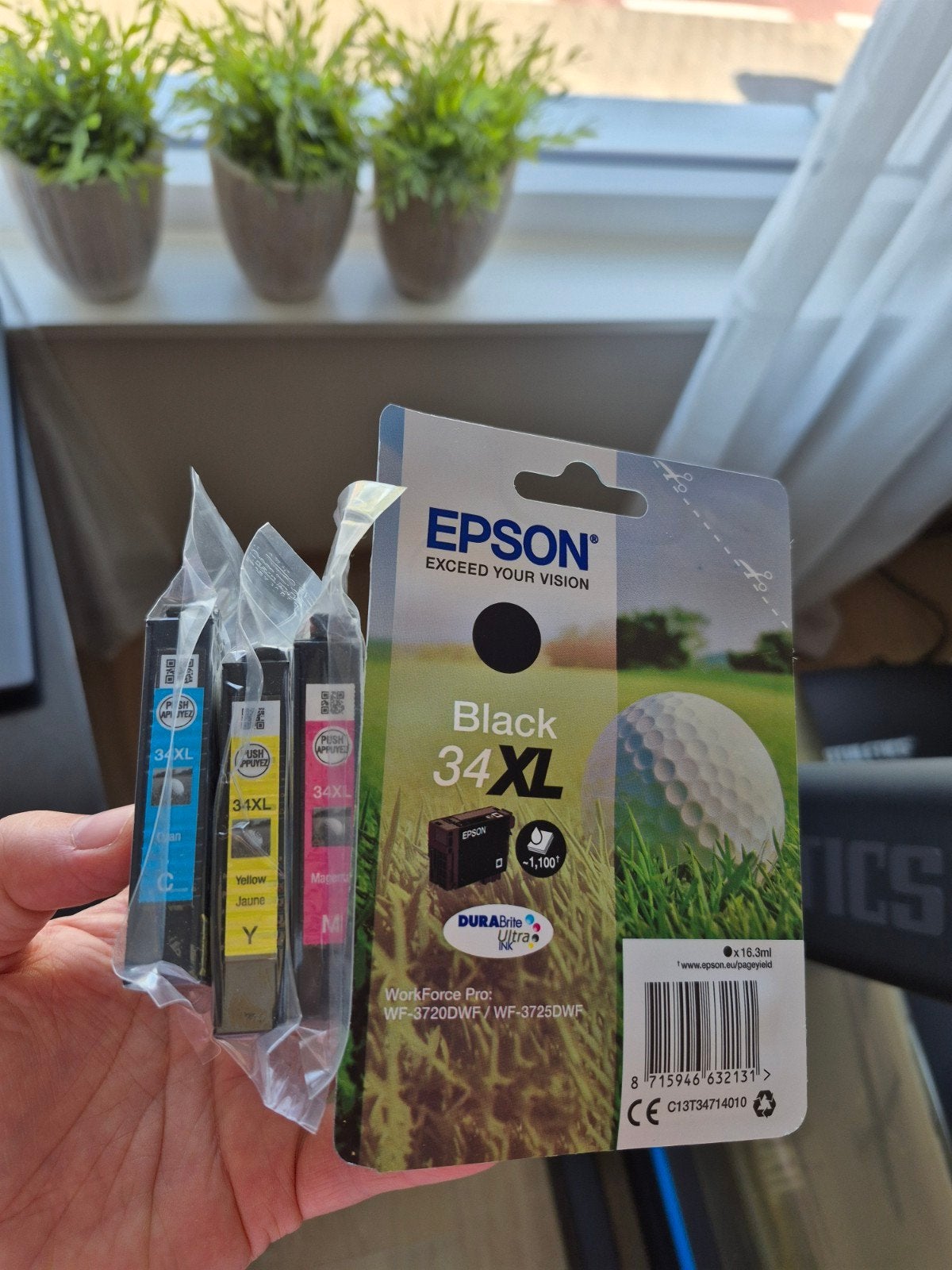 gratis printer inkt Epson 34 XL (alle 4 de kleuren), Ophalen, Cartridge, Epson