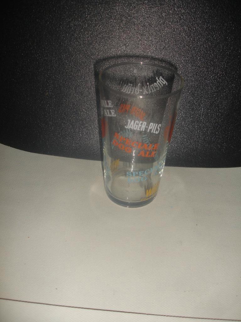 Bierglas Phenix-Bräu, Jager Pils, Dog Ale, ..... 20cl, Ophalen of Verzenden, Zo goed als nieuw, Glas of Glazen, Overige merken