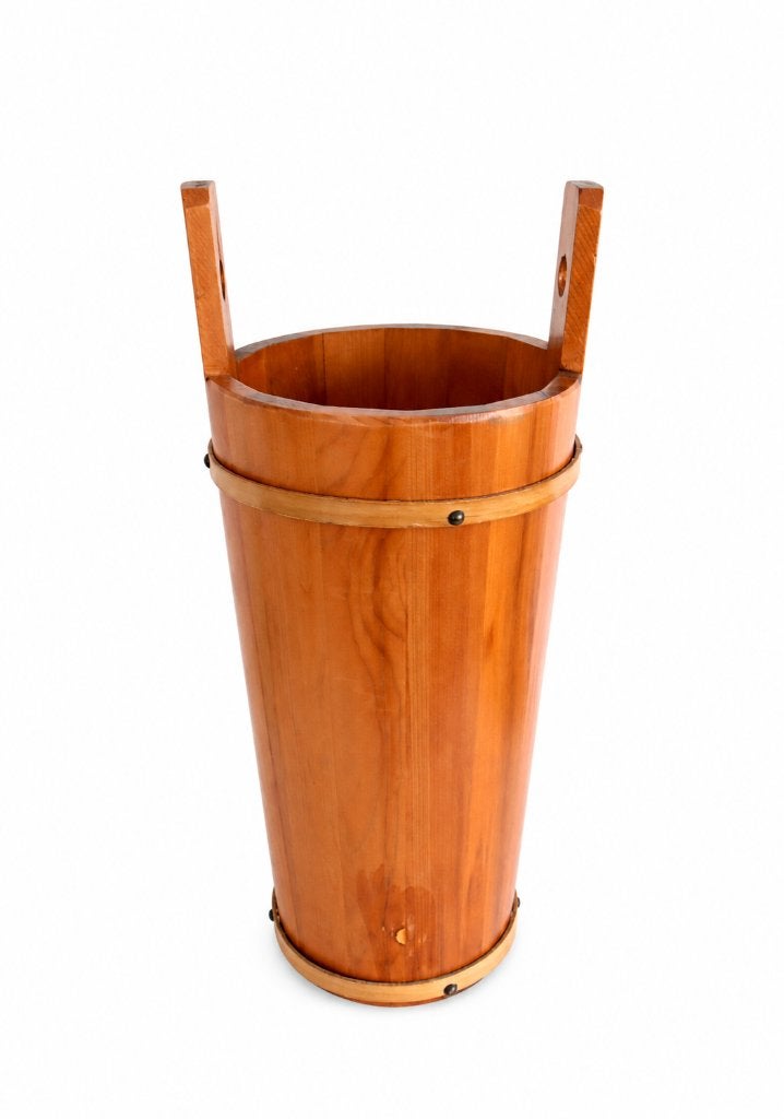 Mid-Century Modern Teak Umbrella Holder - Vintage paraplubak, Ophalen of Verzenden, Gebruikt, Hout