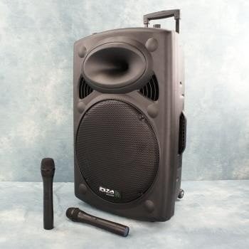 IBIZA SOUND PORT15VHF-BT MOBILE SPEAKER MET 2 DRAADLOZE MICR, TV, Hi-fi & Vidéo, Télécommande, Enlèvement ou Envoi, Neuf, Autres types