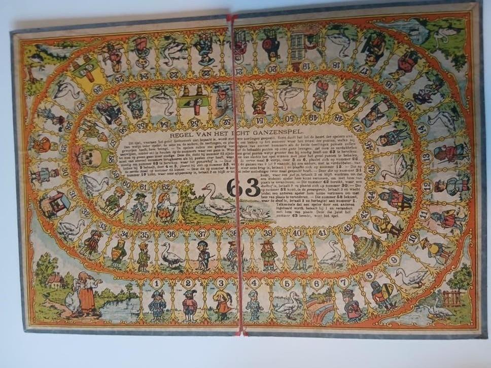 Oud ganzenspel jaren 30, Antiek en Kunst, Ophalen of Verzenden
