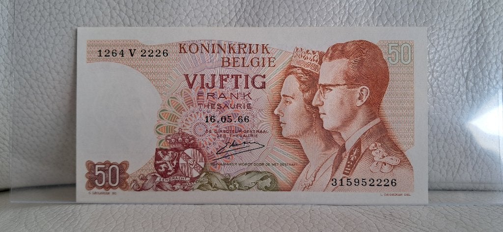 50 frank Koninklijk paar - Fdc, Postzegels en Munten, Bankbiljetten | België, Verzenden, Los biljet