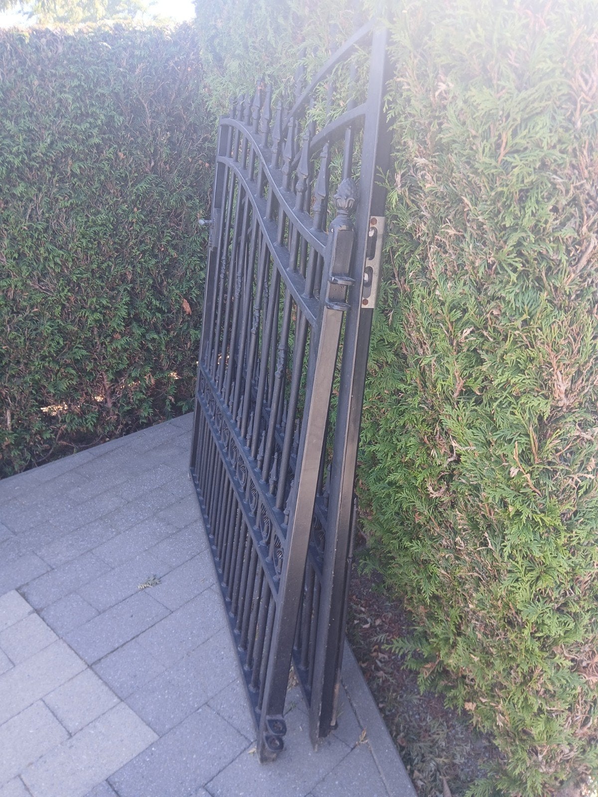 tuinpoort gesmede poort gecoat met slot, Tuin en Terras, Ophalen of Verzenden