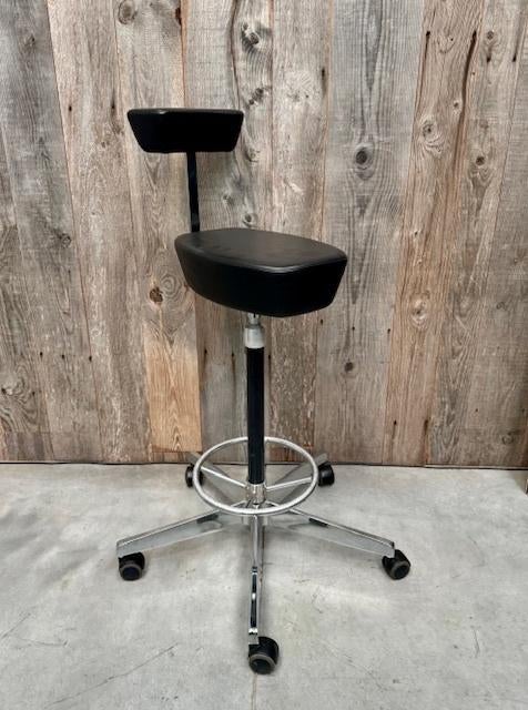 Tabouret VITRA design George Nelson cuir (4 disponibles), Enlèvement ou Envoi, Comme neuf, Noir, Tabouret de bureau
