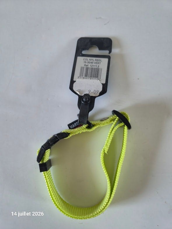 Comfortabele nylon halsband in appelgroen voor kleine honden, Dieren en Toebehoren, Honden-accessoires, Overige merken, Verzenden