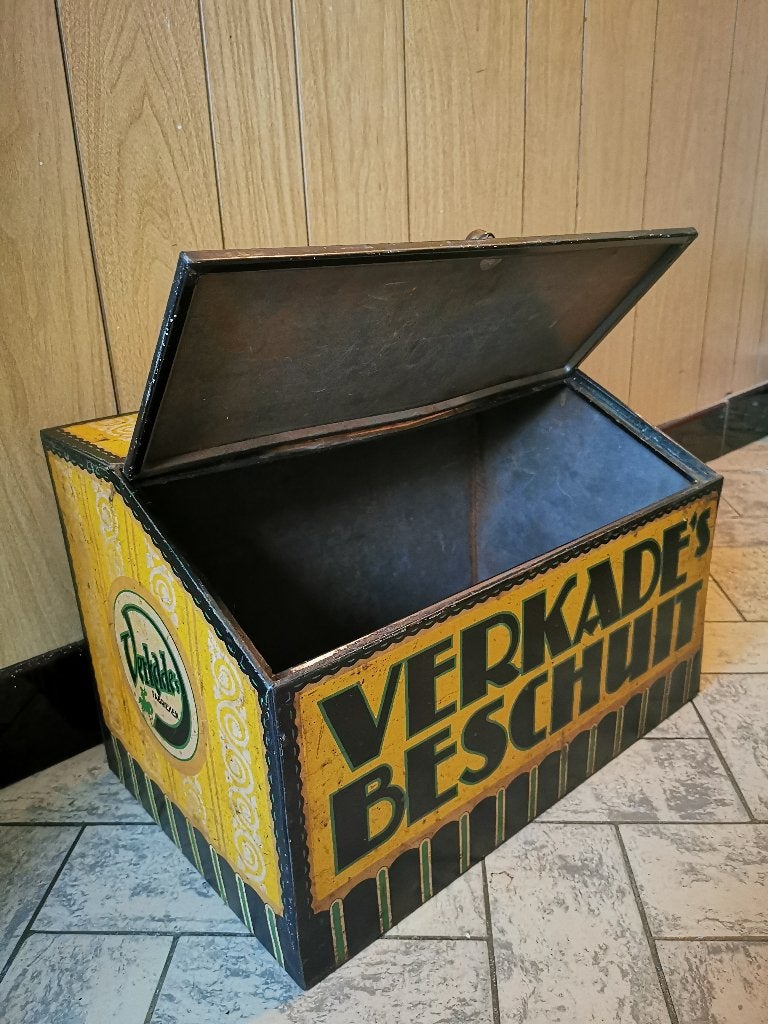Vintage Verkade's Beschuit blik jaren 20, Ophalen, Gebruikt, Beschuit, Verkade
