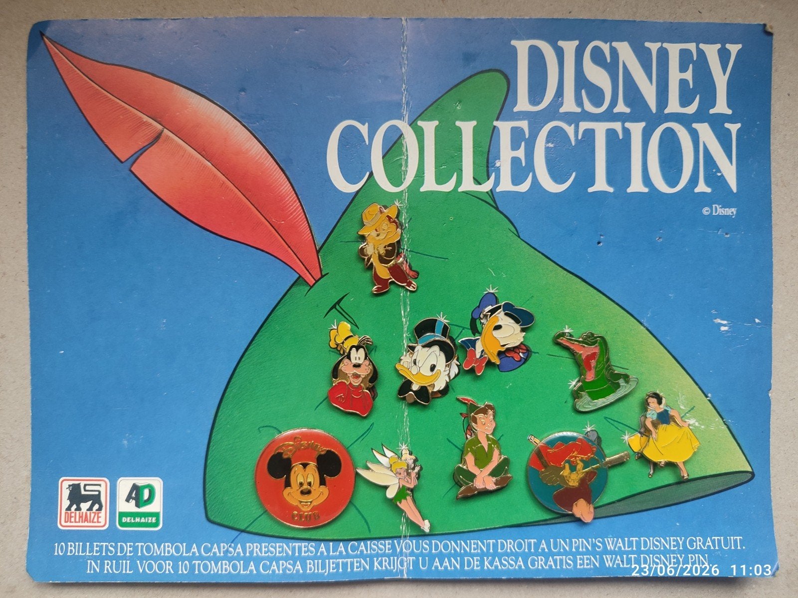 Pin's Disney et autres ., Enlèvement ou Envoi, Mickey Mouse, Comme neuf, Statue ou Figurine