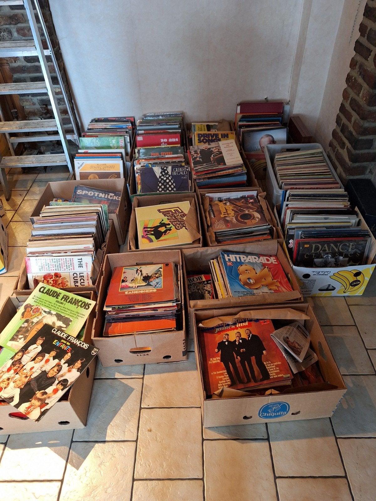 Lot massif ~1200 Vinyles 33T + Coffrets complets (Variété, P, CD & DVD, Enlèvement, Classique