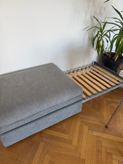Pouf convertible lit Vallentuna Ikea, Maison & Meubles, Enlèvement, Une personne, Gris