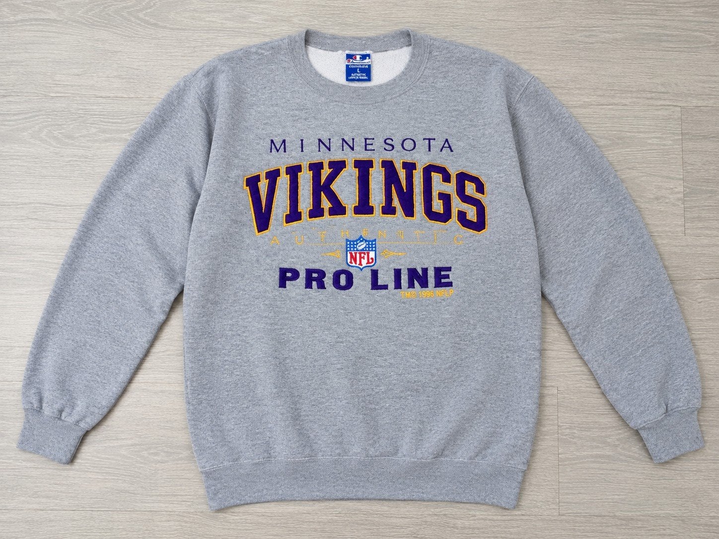 Vintage sweatshirt van Champion x NFL Pro Line Minnesota Vik, Kleding | Heren, Ophalen of Verzenden, Grijs