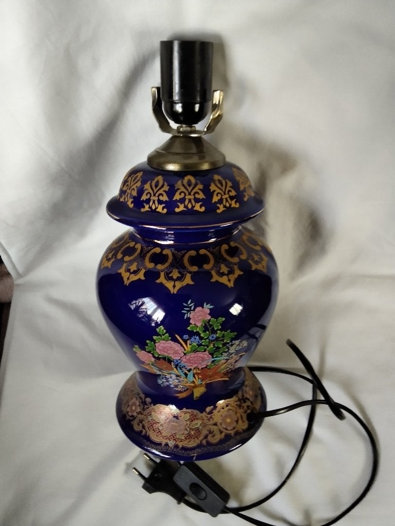 Lampe d'armoire bleu cobalt, Maison & Meubles, Lampe d'ambiance, Autres culots, Vintage, Enlèvement ou Envoi