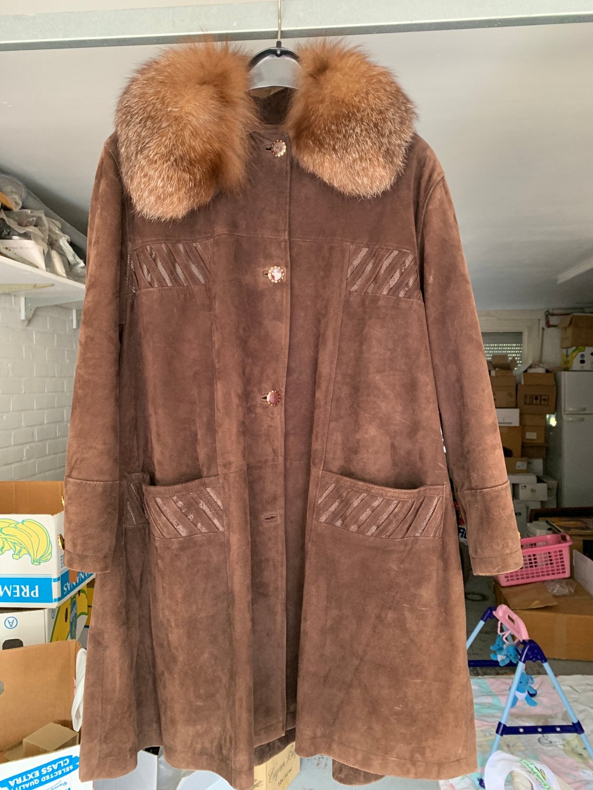 Manteau luxueux en daim brun chocolat, Vêtements | Femmes, Enlèvement ou Envoi, Comme neuf