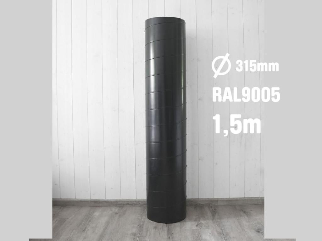 spiraalbuis 1,5m (315mm) RAL9005, Ophalen, Zo goed als nieuw