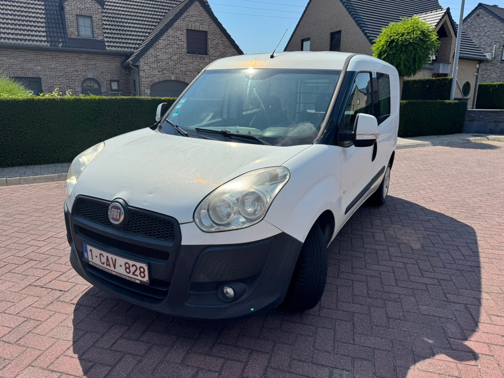 Fiat doblo 1.3jtd multijet*motorgeluid*, Voorwielaandrijving, Stof, Zwart, Wit
