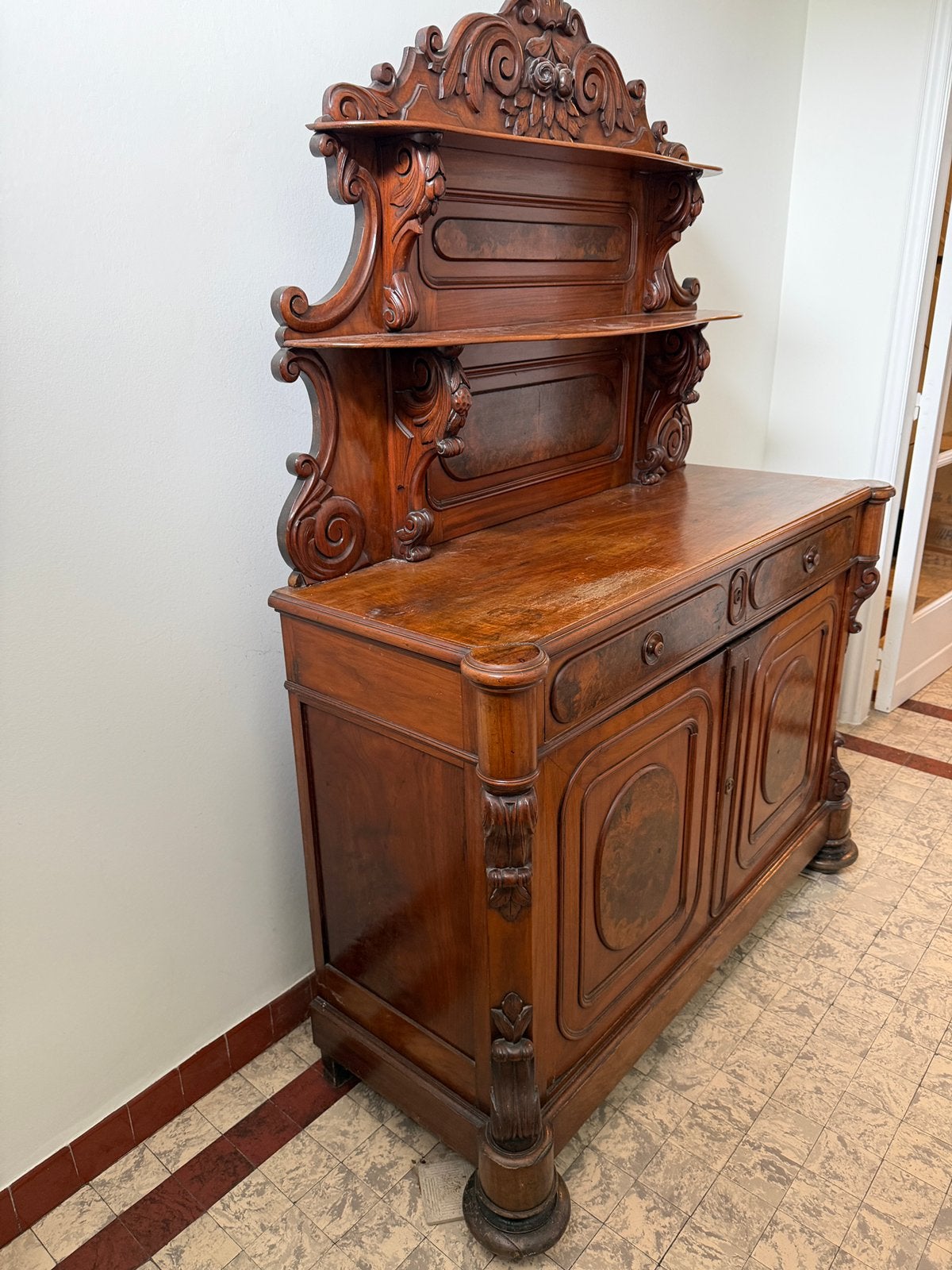 Vintage commode / wandkast / schuifkast / kast, Antiek en Kunst, Antiek | Meubels | Kasten, Ophalen