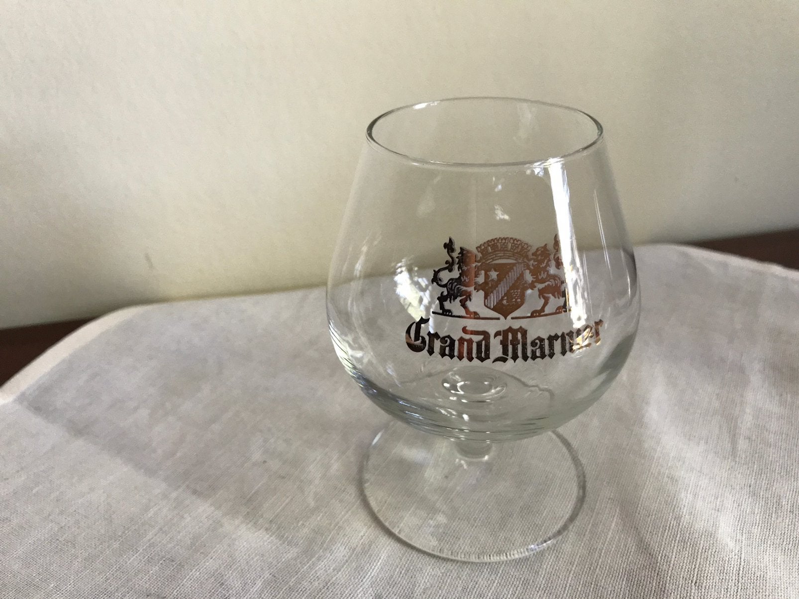 Middelgroot vintage glas Grand Marnier, Ophalen of Verzenden, Zo goed als nieuw