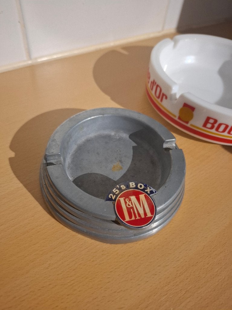 Vintage asbak L&M, Ophalen of Verzenden, Zo goed als nieuw, Asbak