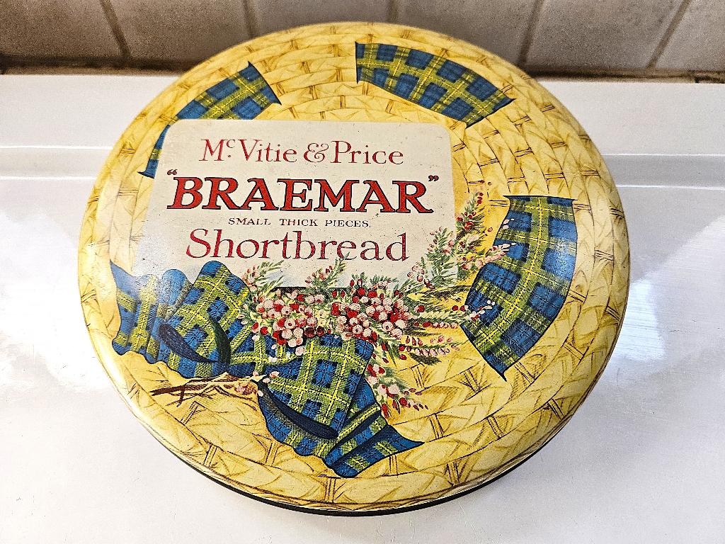 Vintage blikken doos. Schotland. Jaren '50., Ophalen, Zo goed als nieuw, Overige merken