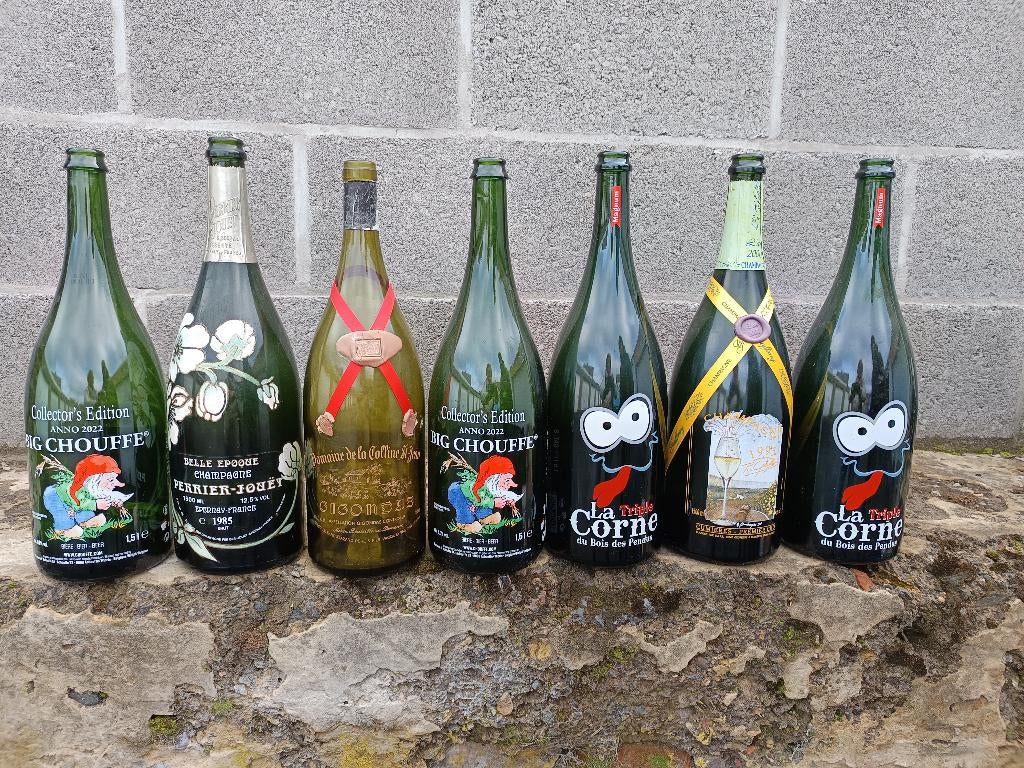 bouteilles sérigraphiées vin ,champagne (collection), Enlèvement, Utilisé, Autres régions, Champagne