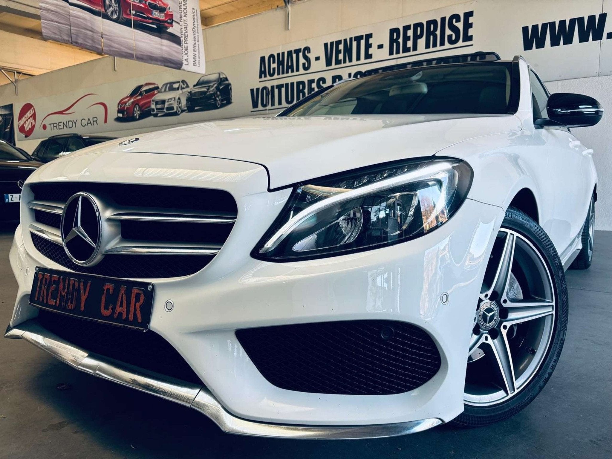 Mercedes-Benz C-Klasse 220 d BREAK PACK AMG+NAVI+PANO+LED+CA, Auto's, Automaat, Achterwielaandrijving, Gebruikt, 4 cilinders